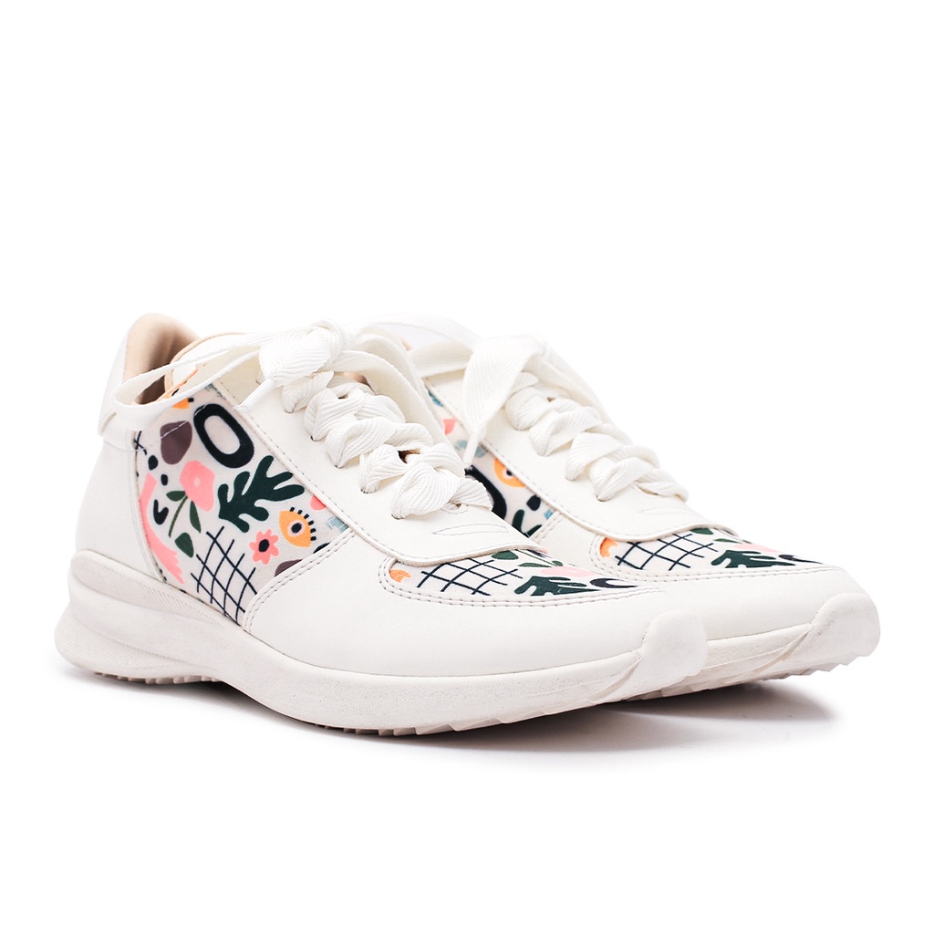 KHK by Khakikakiku Sasha Botanical White Sneakers