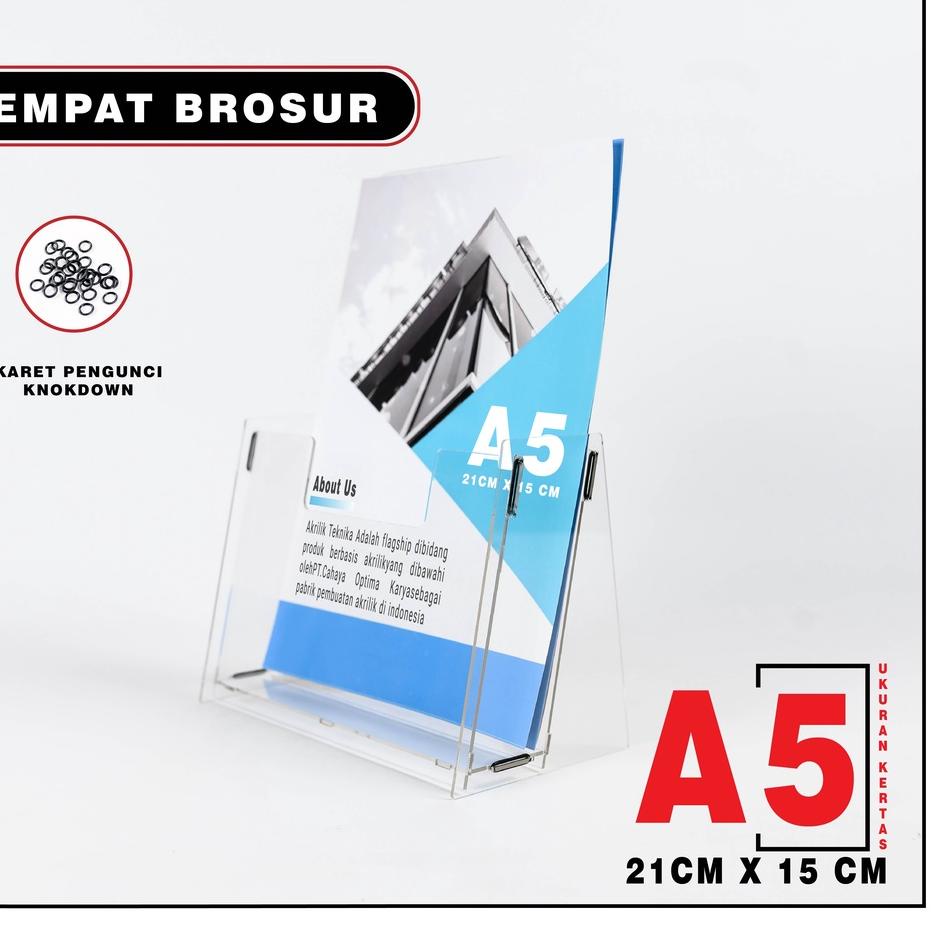 

Murah Terbatas RAK / TEMPAT BROSUR / TEMPAT DISPLAY BROSUR AKRILIK DISPLAY UKURAN A5