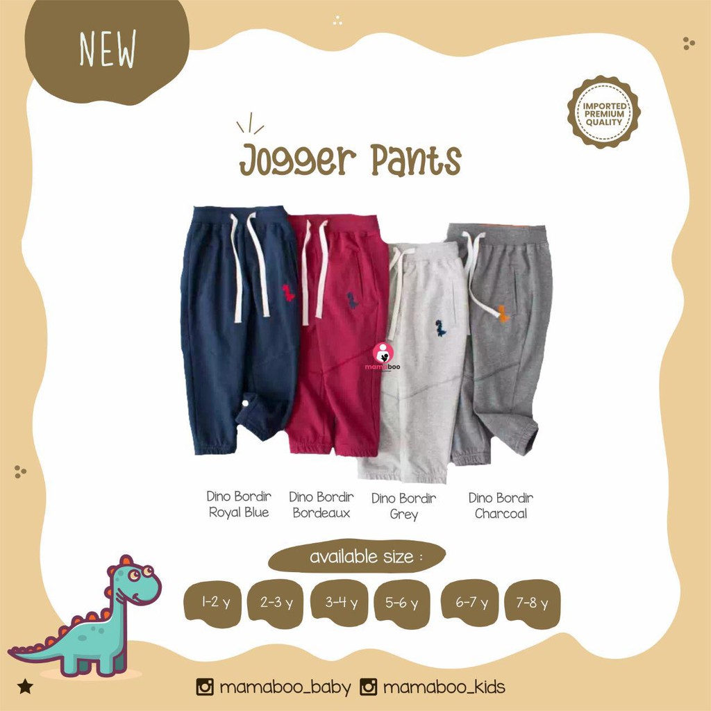 Jogger Pants Dino Bordir