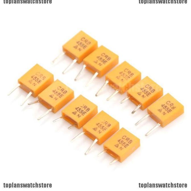 hanya disini] TOPL 10Pcs dip-2 Oscillator Keramik Kristal 455e 455khz 455k
