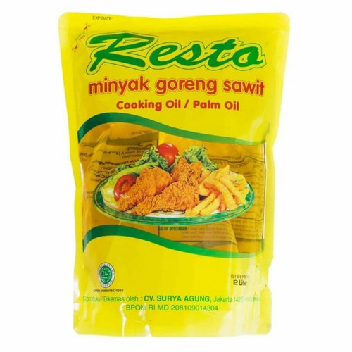 Minyak Goreng merk RESTO Kemasan 180ml BANTAL,250ml BOTOL & 2 LTR POUCH