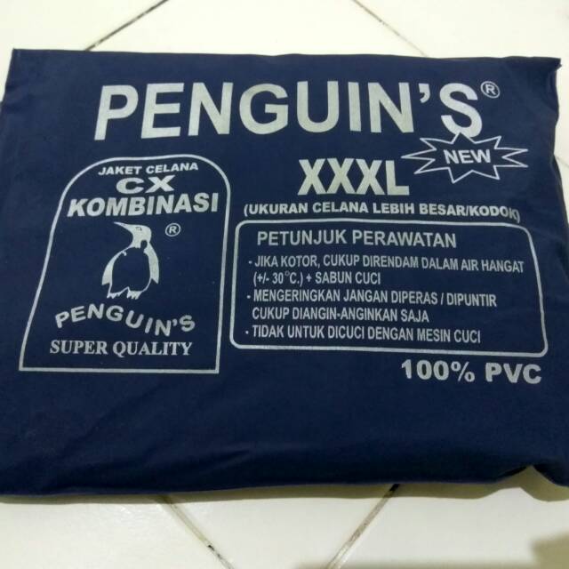 Jas Hujan Penguin Setelan Kombinasi XXXL