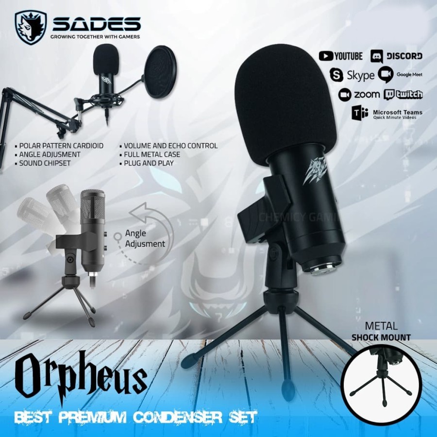 Microphone Sades Orpheus Condenser Gaming-Mic Sades Condenser Orpheus