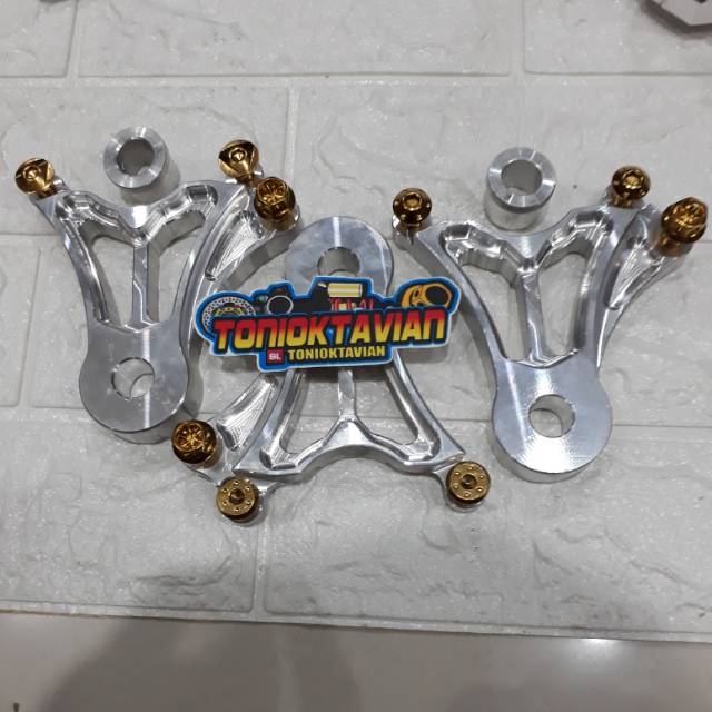 Breket kaliper ninja r rr 2 piston breket kaliper 2p breket kaliper belakang ninja free 3 baut
