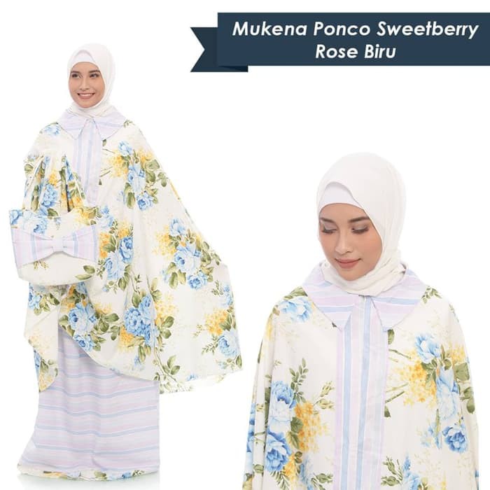 TERMURAH MUKENA PONCO SWEET BERRY BIRU