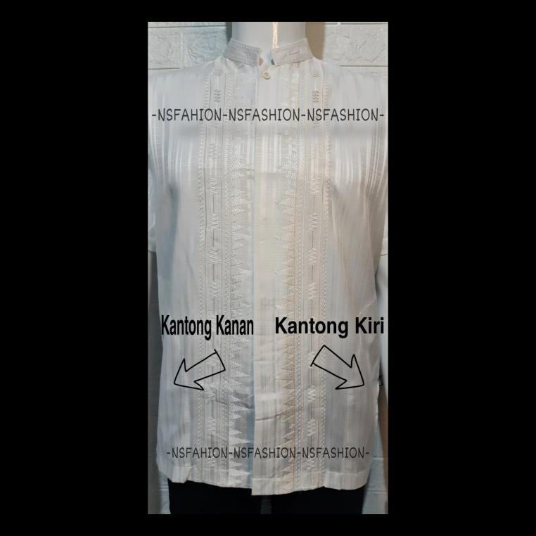 TERBARU BAJU KOKO PRIA MUSLIM SIZE M L XL LENGAN PENDEK SEMI SUTRA PUTIH AMRAN KOKO LAKI-LAKI