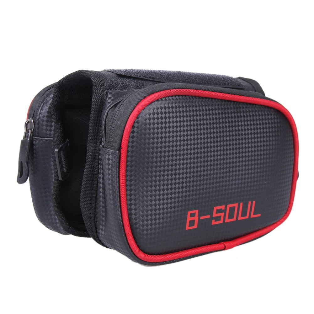 B-SOUL Tas Sepeda Waterproof Smartphone 6.2 Inch - YA0210 - Black Red