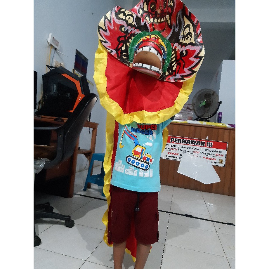 Original Barongan caplokan spon asli kayu anak-anak murah blora barong anak kecil sd bali lucu anak