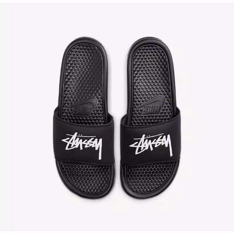 Sandal Nike X Stussy Grade Ori Vietnam, Sandal Nike Stussy Slides, Sandal flip-flop nike benassi