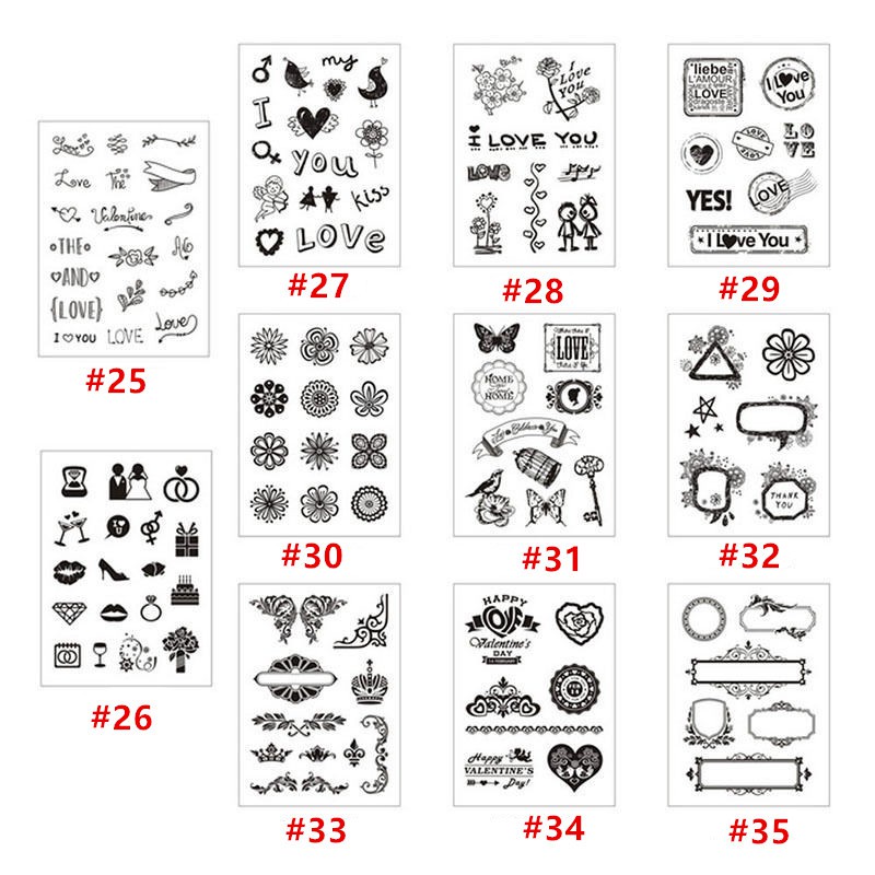 [Bayar Di Tempat]Stempel Silikon Transparan Bentuk Tulisan Stempel Alfabet untuk Scrapbook