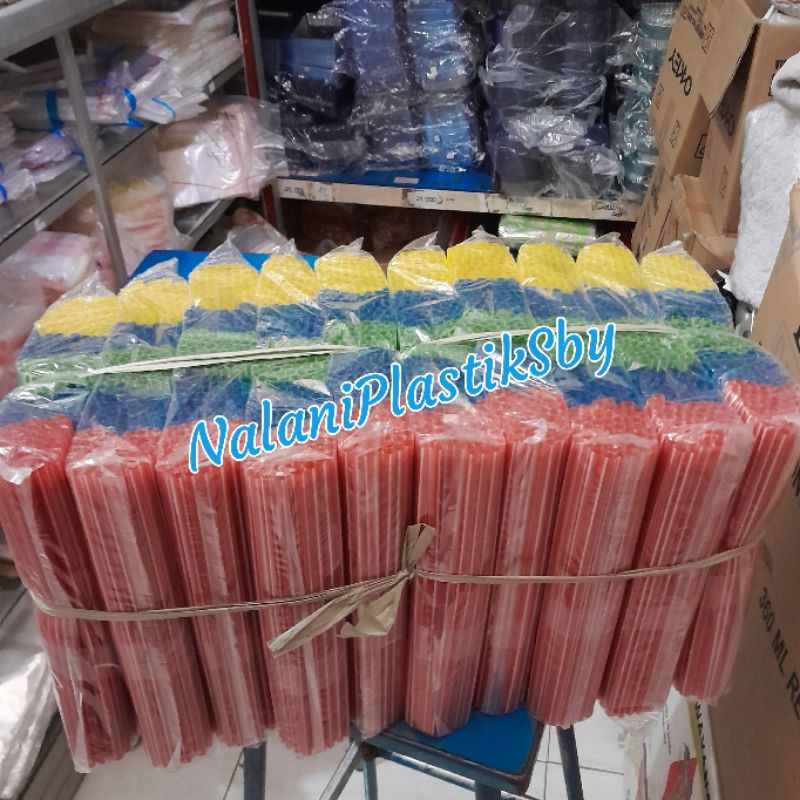 SEDOTAN LOREK WARNA WARNI ISI 200Pcs