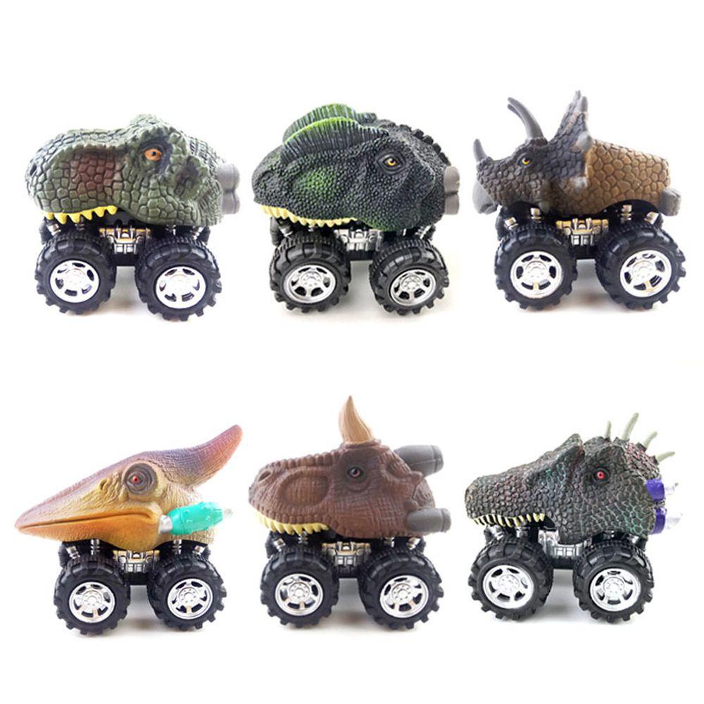 NEEDWAY Dinosaurus Model Lucu 1PC Dinosaurus Puzzle Game Model Mobil Dinosaurus Taman Dunia Mobil Mainan Mini