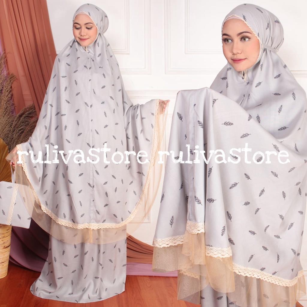 COD MUKENA JUMBO LACE SYAHRINI TERBARU 2022 RENDA CEMARA TILE KOMBINASI PERALATAN SHOLAT EXCLUSIVE W