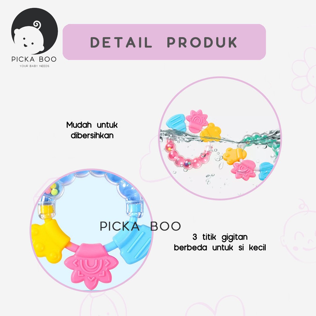 PICKA BOO Teether Gigitan Bayi Bentuk Gelang