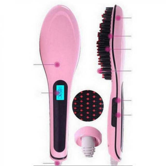 Sisir Catok Pelurus Rambut Ion Elektrik Blow Portable Fast Hair Original