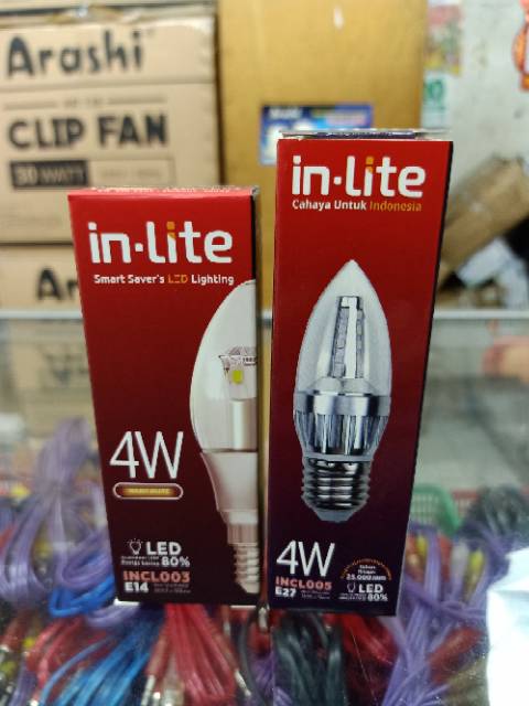 Lampu Candle LED 4 Watt E14 &amp; E27  INCL 005 Inlite