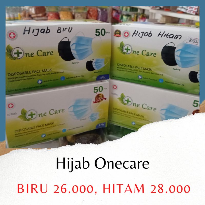 Masker Hijab Onecare Biru