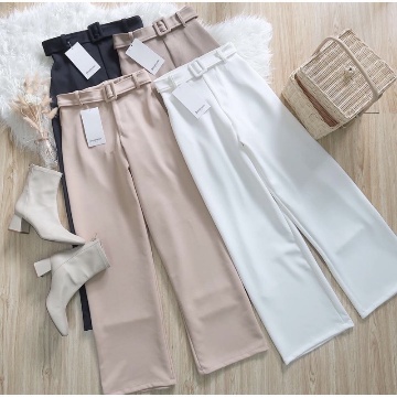 ilook  | Kisha Belt Cullote | Celana Wanita Kulot / Basic Long Pant Kisha Belt Cullote Pants