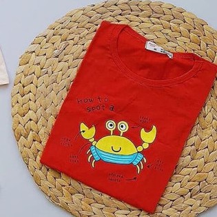 KAOS MR CRAB USIA 1-3TAHUN / kaos anak import murah berkualitas