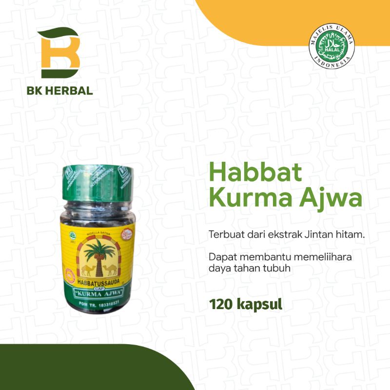 

Habbatussauda Cap Kurma Ajwa 120 kapsul Original