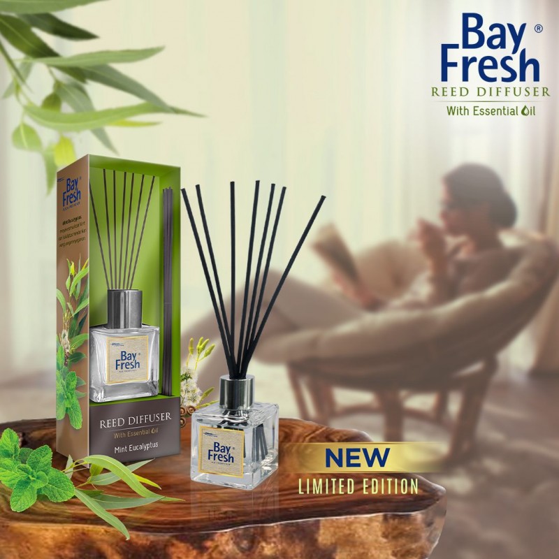 Bayfresh Reed Diffuser Device Pengharum Ruangan - Mint Eucalyptus