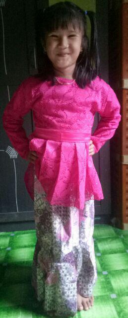 Sb Collection Stelan Atasan Julia Kebaya Kartini Dan Rok Duyung Batik Anak Wanita