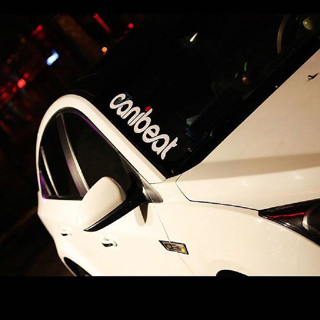 (TasteTasty) Stiker Vinyl Motif Tulisan CANIBEAT Hellaflush Untuk Kaca Depan Mobil