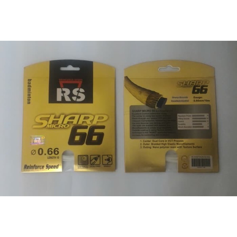 Senar raket badminton bulutangkis RS sharp micro 66