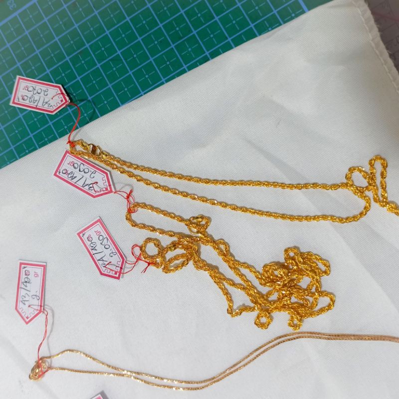 Kalung anak tambang korea emas asli 420%/9k