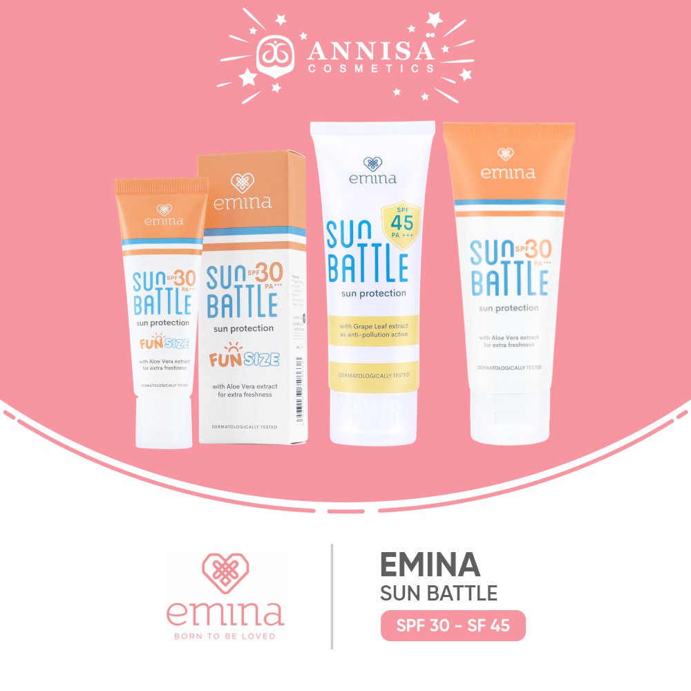 Jual Emina Sun Protection SPF 30 Emina Sun Battle Sun Protection SPF
