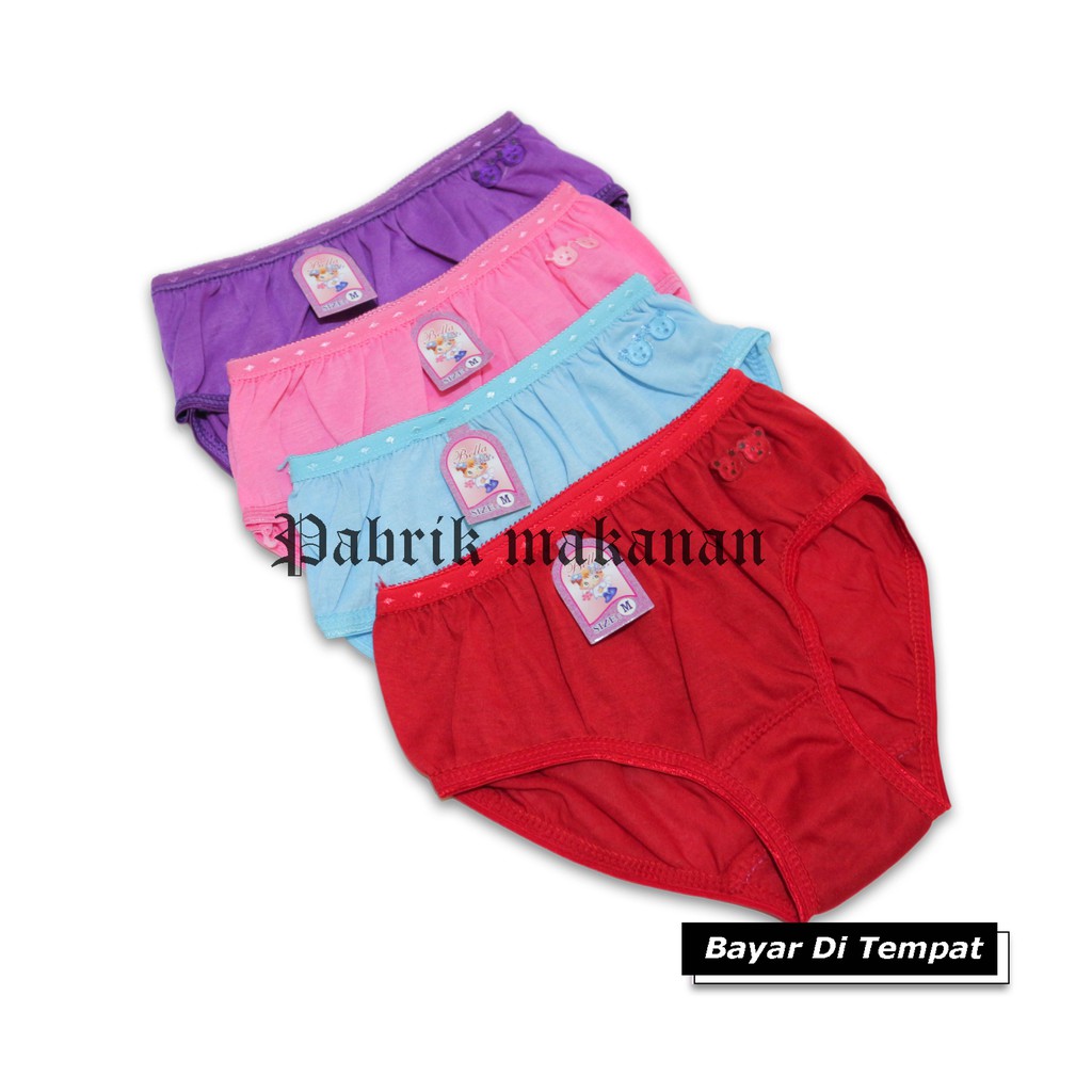 Bella Kid's cd isi 6 pcs pakaian dalam anak celana dalam anak cewe/perempuan umur 2-8 th termurah