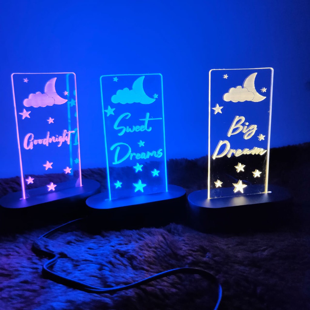 5x10 cm LAMPU AKRILIK CUSTOM | LAMPU TIDUR | DEKORASI | KADO | AESTHETIC | HIASAN KAMAR