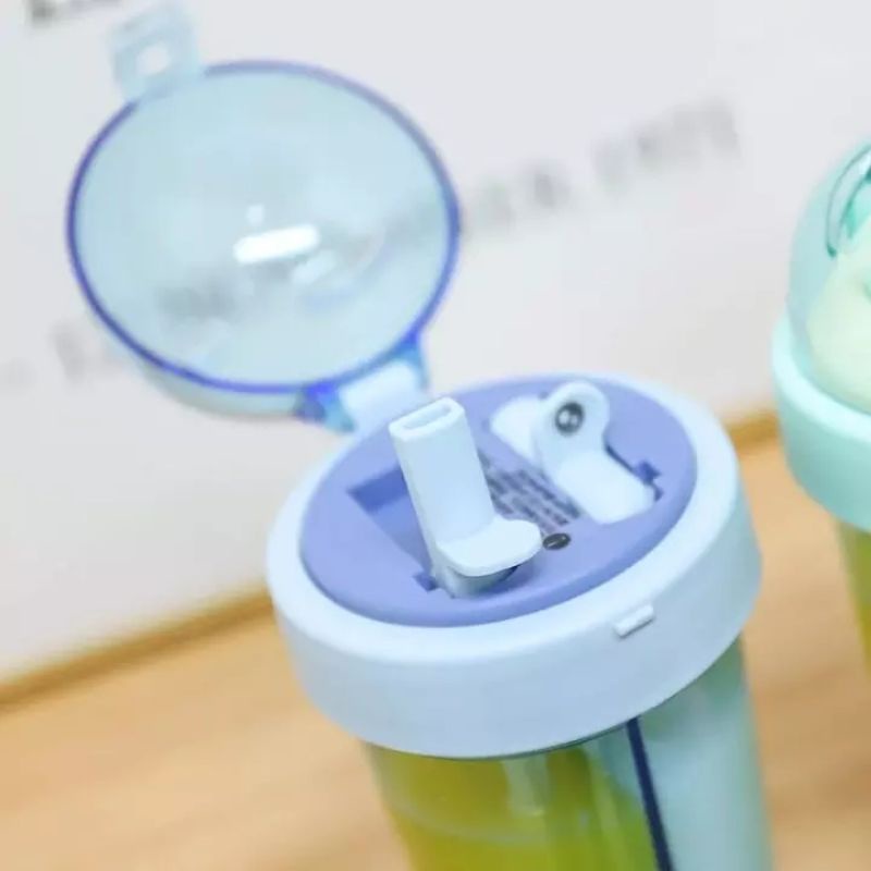 BOTOl mINUM/tempat minum duet anak 2in1+stiker couple bottle 420ml kado unik-3