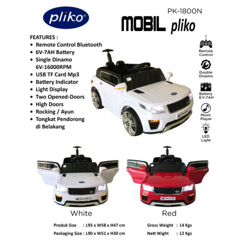 Mobil aki anak Pliko PK 1800 Range Rover