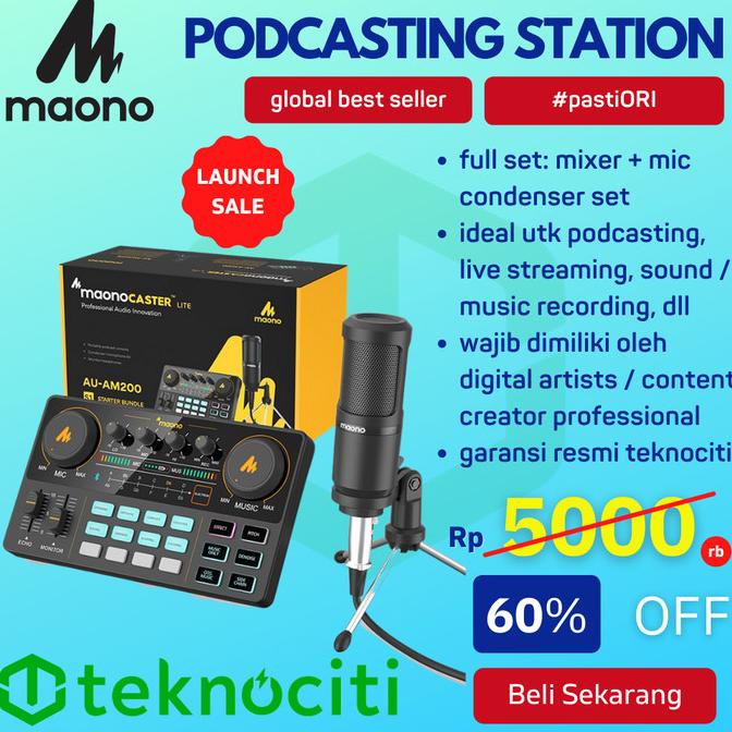 MAONO Maonocaster AM200 S1 Full Set Mic Podcast Recording Streaming .