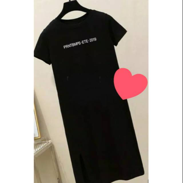 Korea dress kaos wanita sexy casual model vintage print