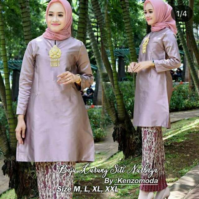 Realpic Stelan kurung shanghai + rok plisket original butik