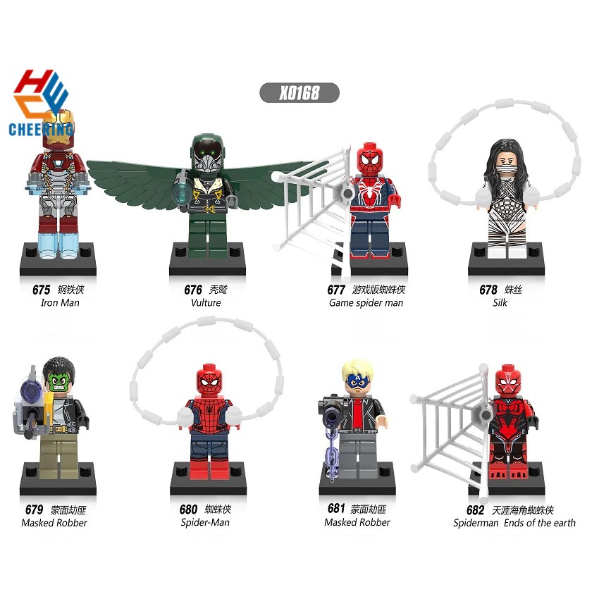 Mainan Lego Single Sales Building Blocks Spider-Man Homecoming Iron Man Game Spiderman Vulture