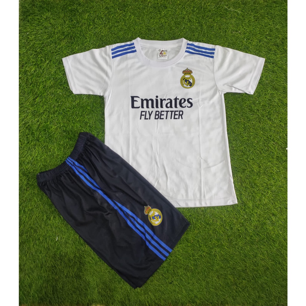 Setelan anak kaos baju bola jersey mdrid premium print