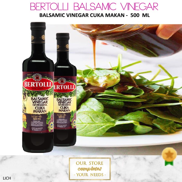 

Bertolli Balsamic Vinegar Cuka Salad Balsamic Dressing Salad Bertolli