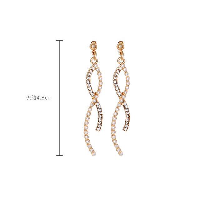 925 jarum perak kepribadian Fashion cross kurva anting-anting baru trendi Korea anggun online influe
