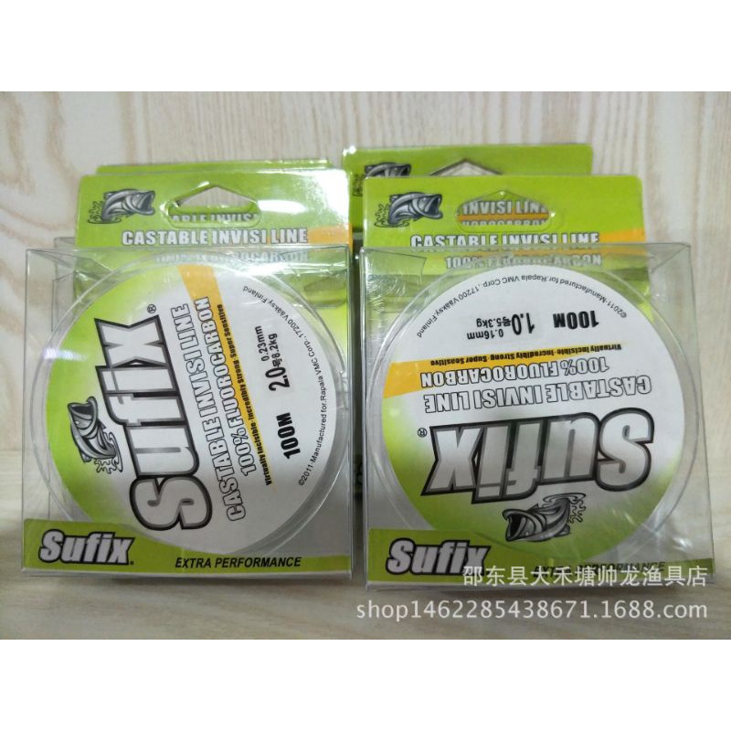 Senar pancing made in finlandia SUFIX fluoro carbon100% castable invisi line