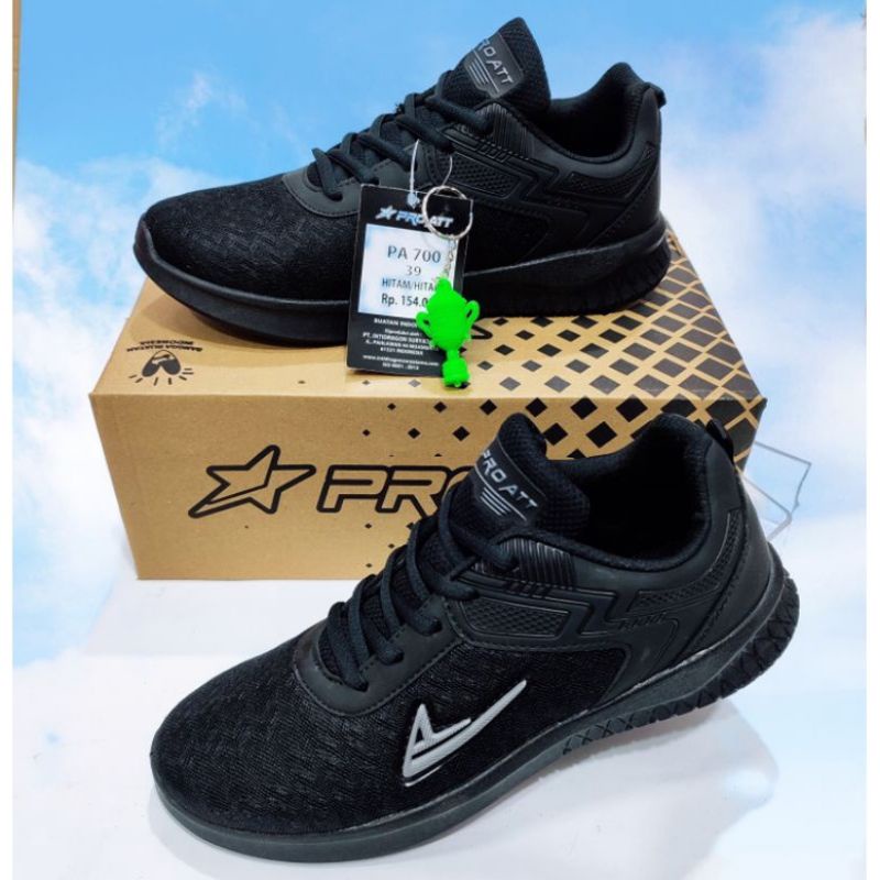 SEPATU PRO ATT SEPATU SEKOLAH FULL HITAM PI 600 PA 700 35-44