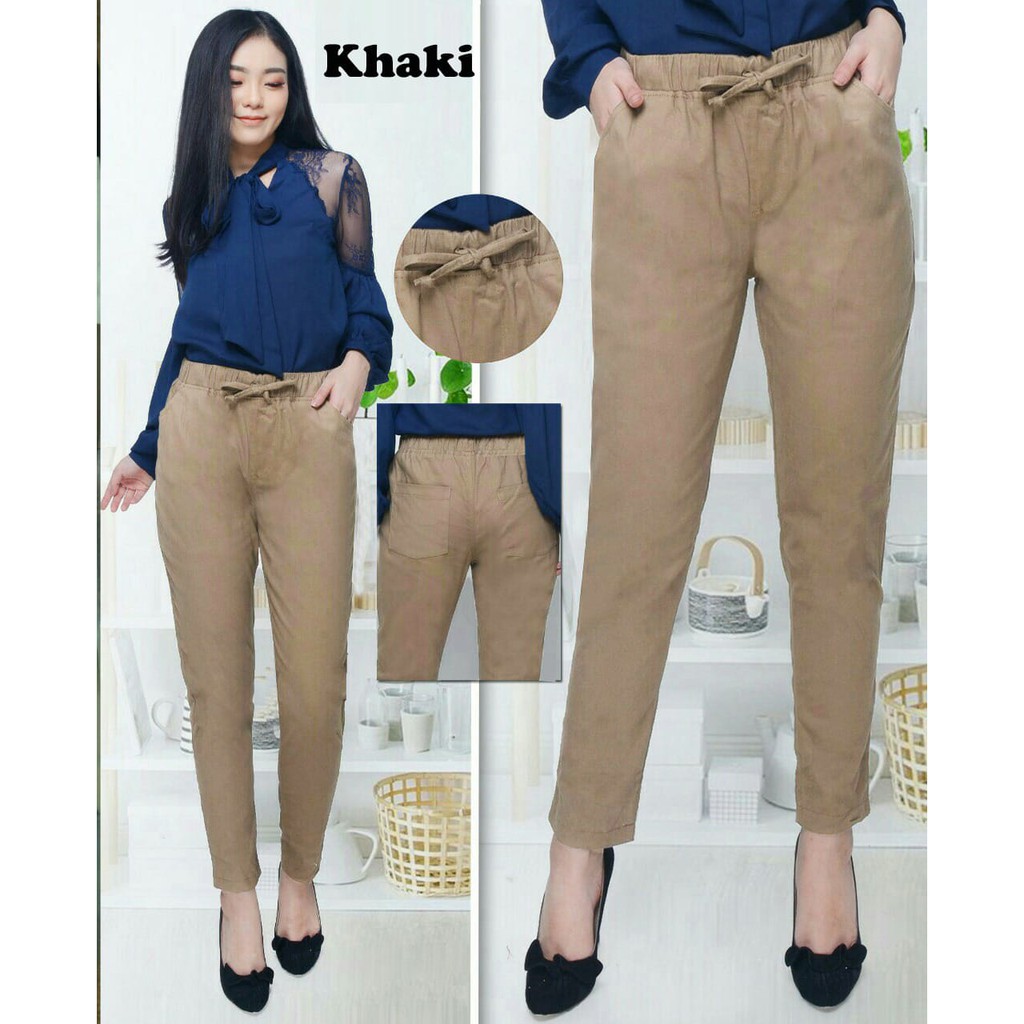 QF TERBARU CELANA STRET PJ BAHAN KATUN TWILL