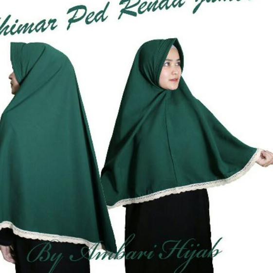 Penjualan Terbanyak - KERUDUNG RENDA JUMBO KHIMAR ALUNA HIJAB INSTAN JILBAB SIMPEL RENDA WOLFIS