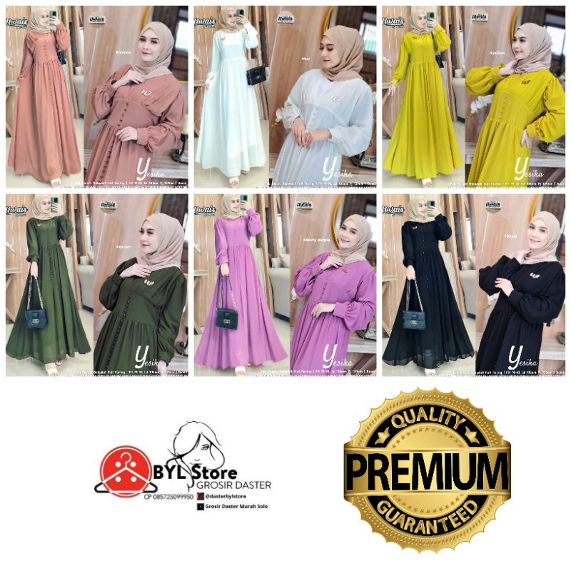 YESIKA MAXY ORIGINAL BRAND UWAIS HIJAB // GAMIS DRESS MAXY TERBARU // DRESS MAXY WANITA PREMIUM PROD