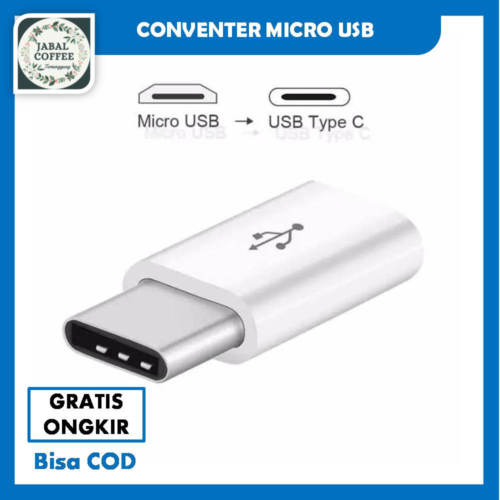 Adapter Converter USB Type C / Converter Micro USB To Type C / Original Konektor Micro USB J112
