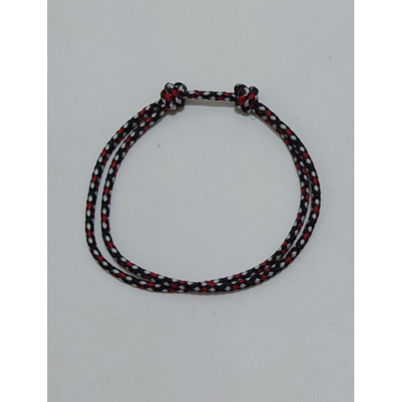 Gelang Tali Simple Prusik Tali Gunung Outdoor-Hitam Merah Putih