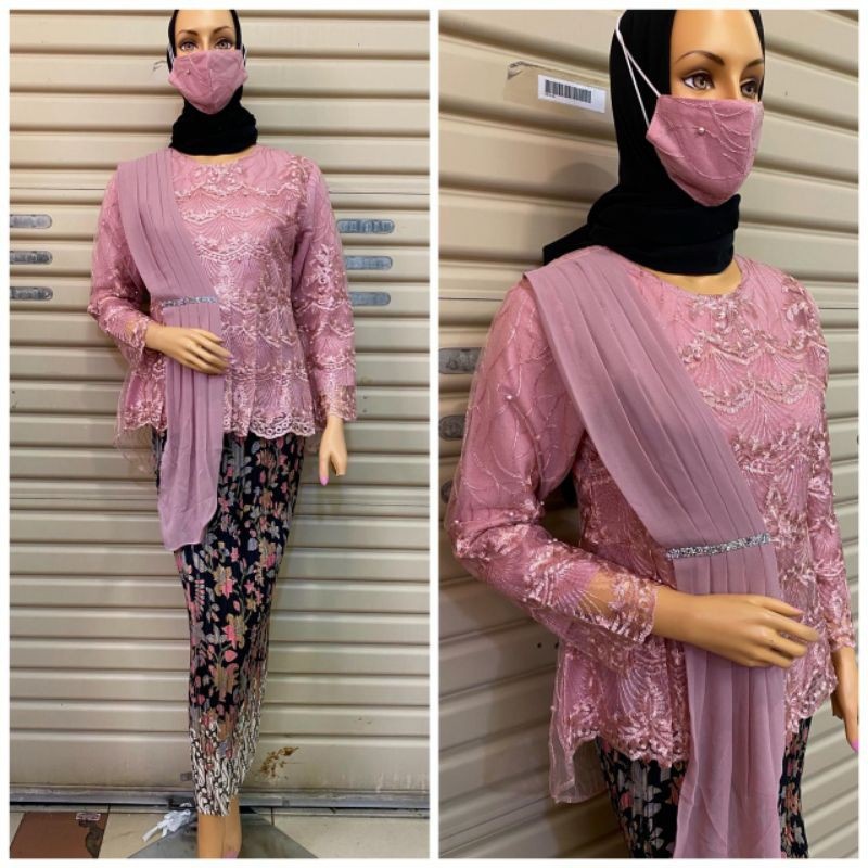 (COD) SETELAN KEBAYA SELENDANG MODERN/KEBAYA WISUDA/KEBAYA SELENDANG/BAJU KEBAYA MODERN/KEBAYA TILLE