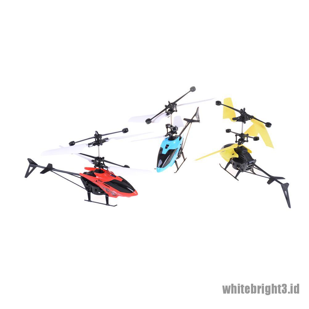 (white3) Rc Helikopter Induksi Infrared Dengan Lampu LED + Charger USB Untuk Anak